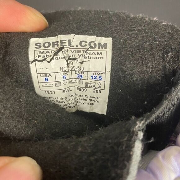 Sorel Cub Purple Lilac Insulated Pull On Snow Winter Boots baby girl Shoe Size 6 - Picture 4 of 13